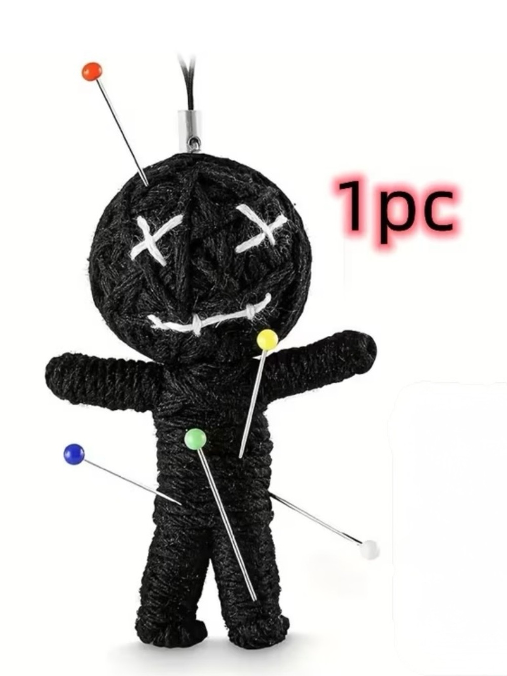 Black Voodoo Doll Pin Cushion NEW Funny